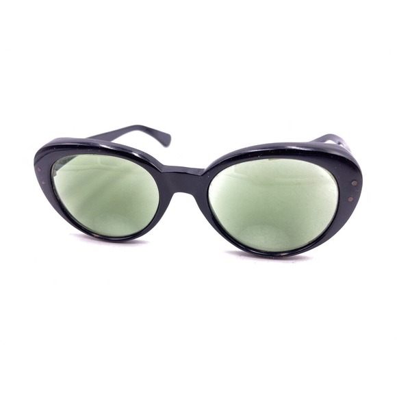 Buttafarri NY Vintage Falco Black Round Sunglasses Frames 140 Italy Men Women - Picture 8 of 12